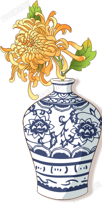 菊花花瓶素材