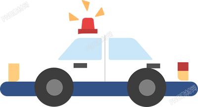 安全警车手绘素材