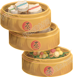 热气腾腾的餐饮美食蒸笼素材