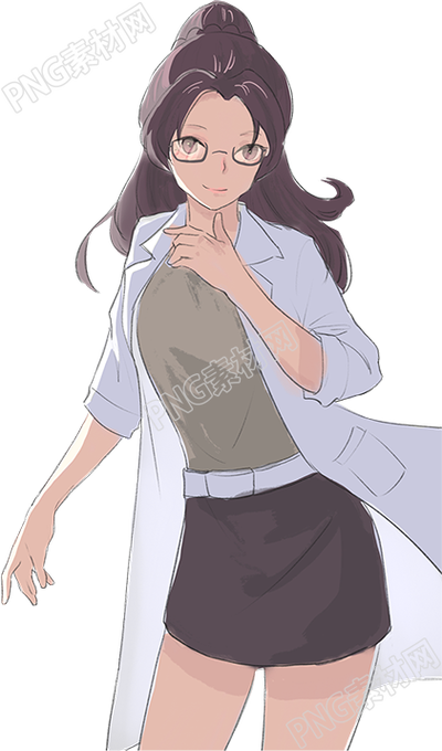 眼镜女生人物素材