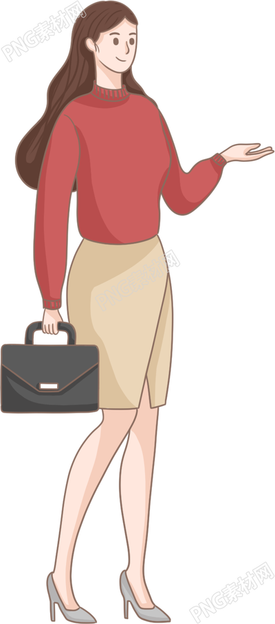 职场提公文包的女人