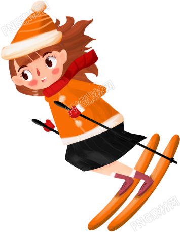滑雪女孩素材
