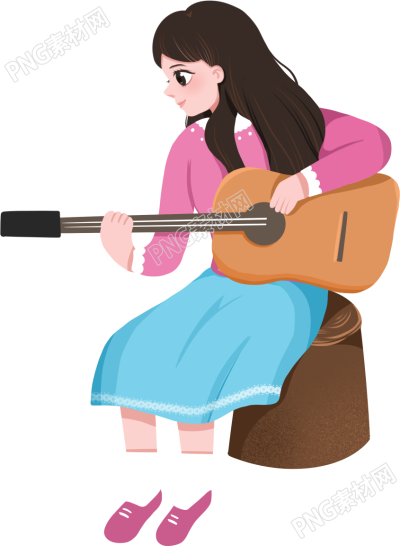 音乐女孩弹吉他