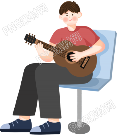 弹吉他会音乐的男生