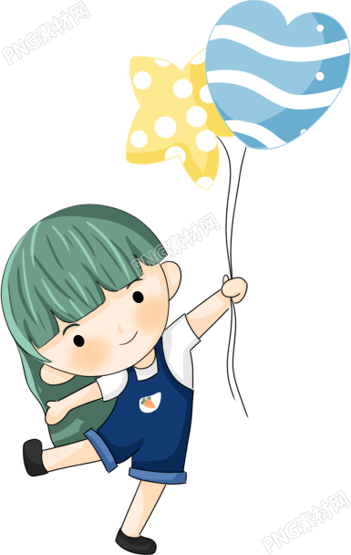 手拿气球的小女孩