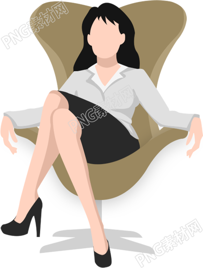 坐在椅子上的职场女生