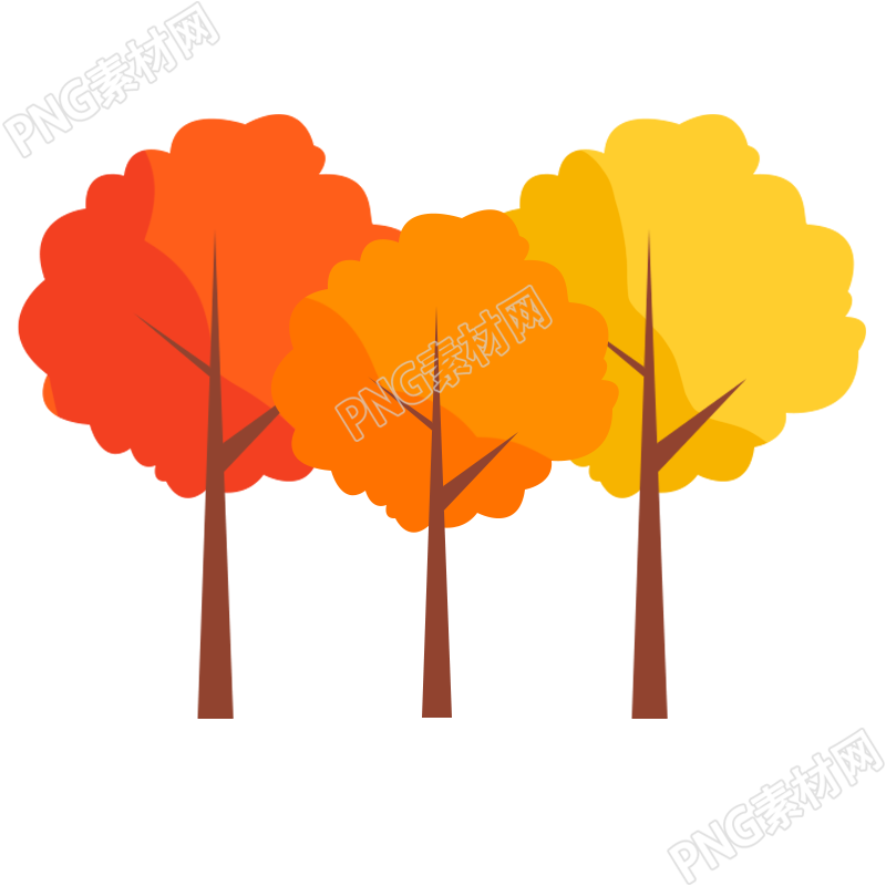 三棵树秋季素材