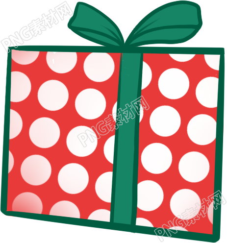 圣诞节礼物盒红精致包装素材