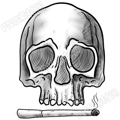 吸烟有害健康骷髅素材