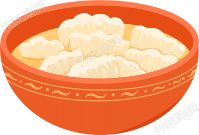 一碗汤水饺素材