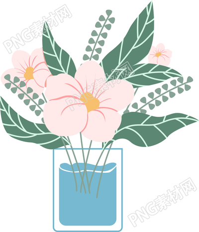 手绘的花瓶素材