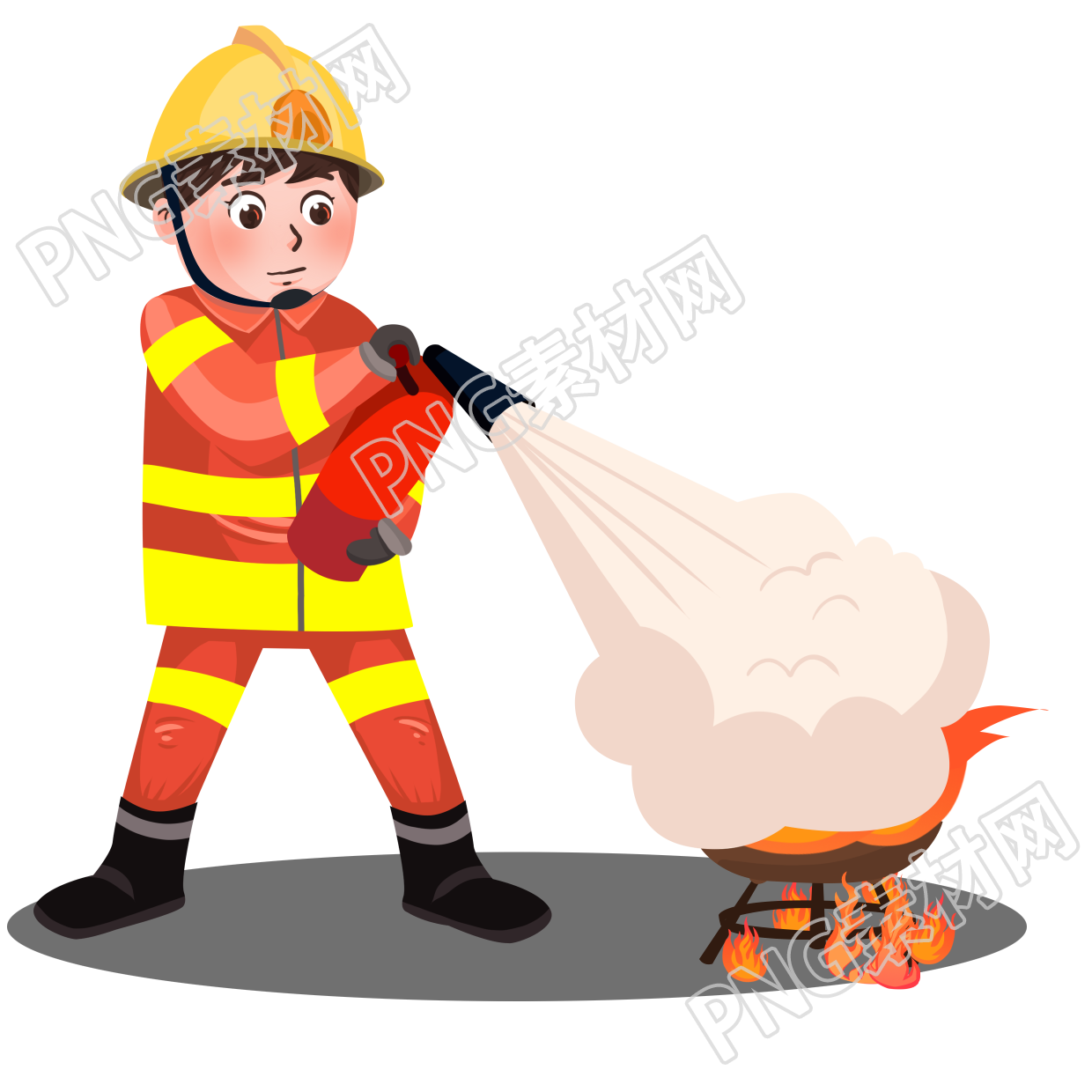 消防人员灭火