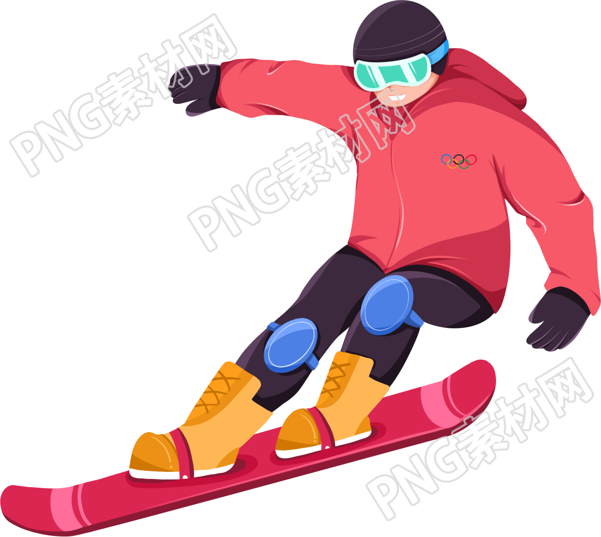 单板滑雪人物素材