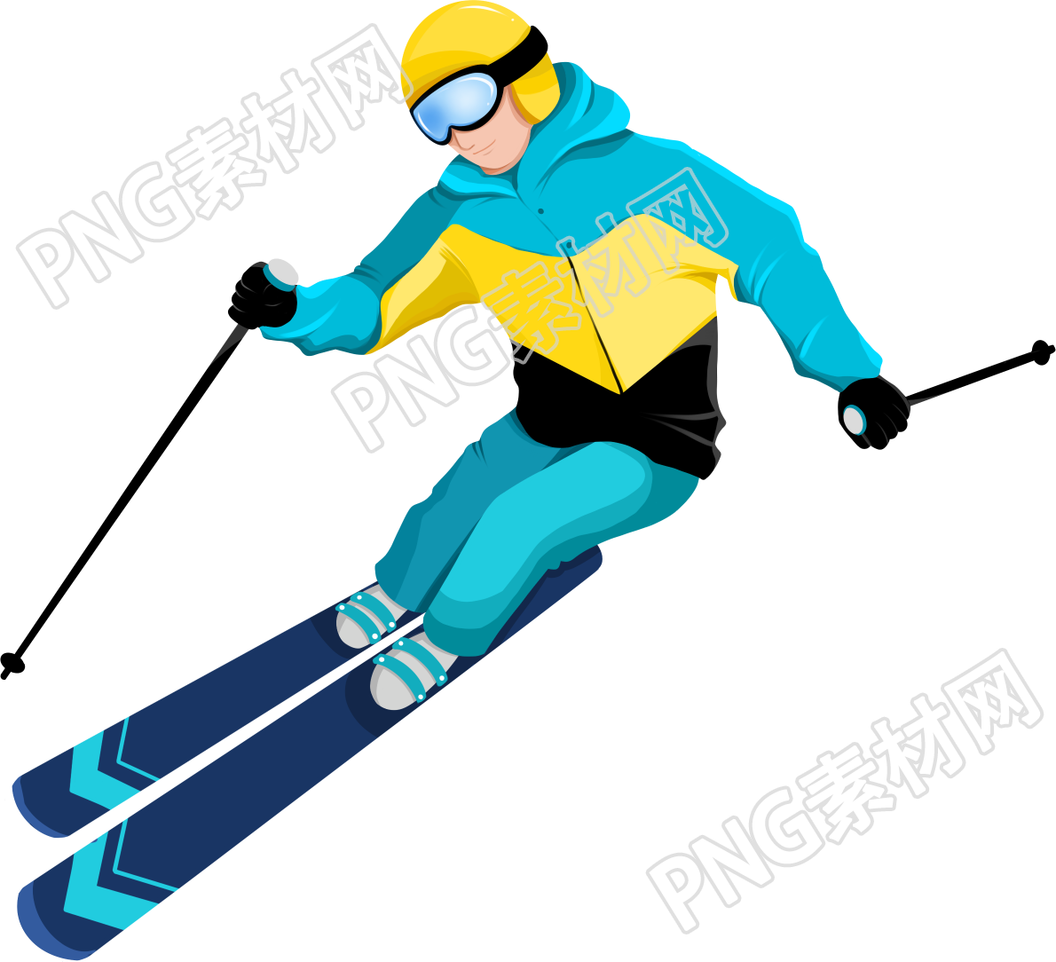 滑雪运动人物素材