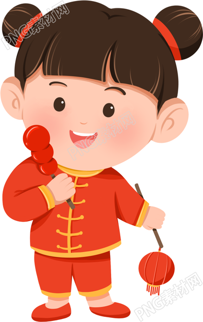 新年喜庆女孩素材