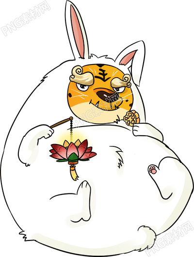 cos玉兔的老虎素材