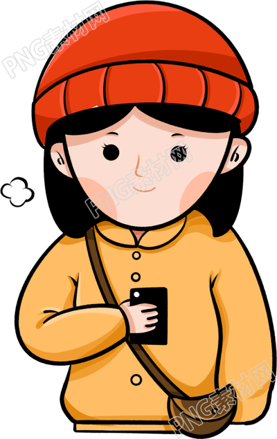 刷手机网络冲浪的女生素材
