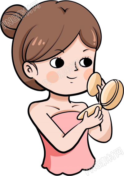 化妆女生人物素材