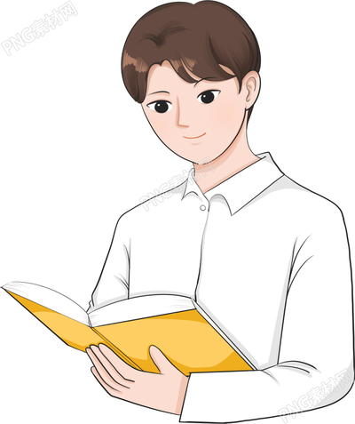 看书文艺气质男生素材