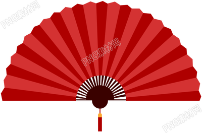 喜庆的新年扇子素材