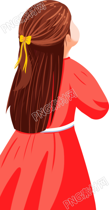 女孩背影素材