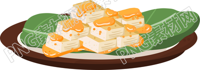 手绘一盘臭豆腐餐饮美食素材