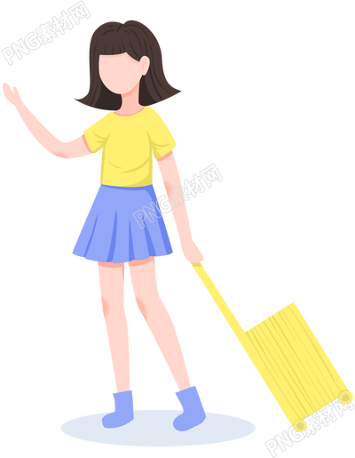 卡通旅行女孩手绘免抠素材