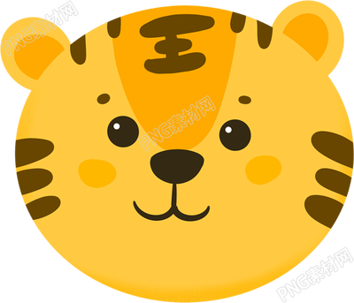 卡通老虎头像素材