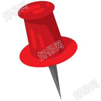 卡通手绘办公图钉素材