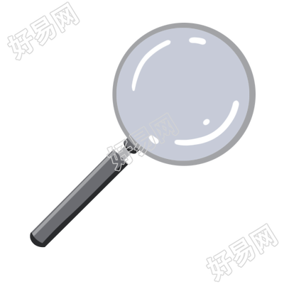 卡通手绘放大镜免抠素材