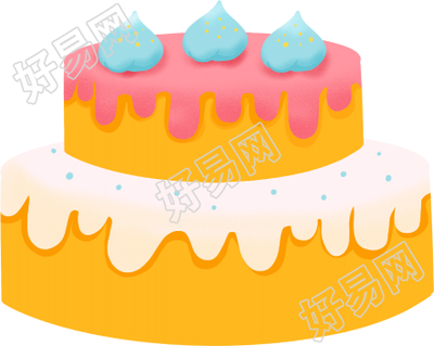 卡通美食甜点生日蛋糕素材