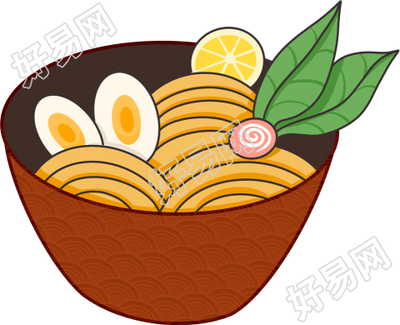 卡通美食面条拉面素材