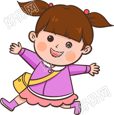 小女孩放假了人物素材