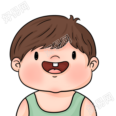 手绘可爱的小男孩头像图片素材