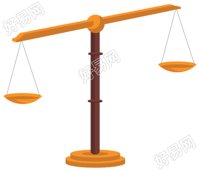 手绘法律的天平免抠图片素材