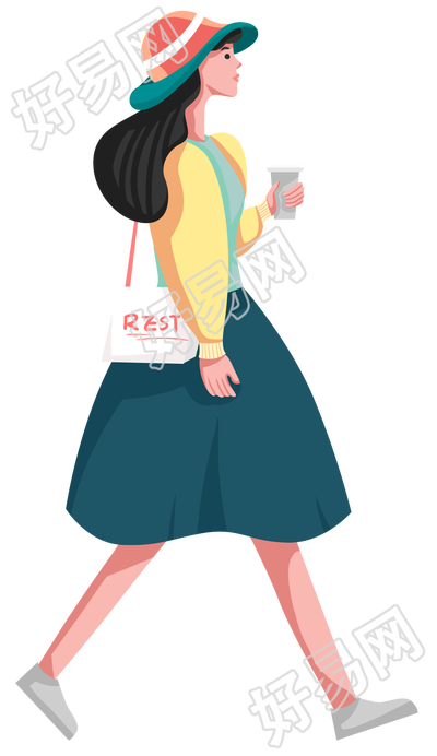 职场拿咖啡杯的女人人物图片素材