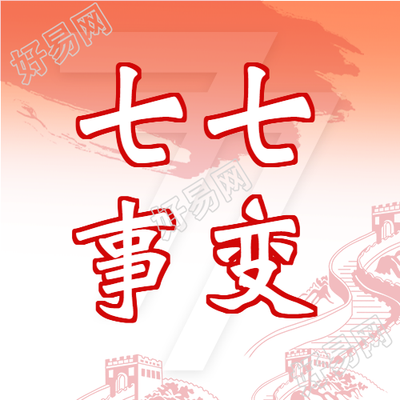 七七事变勿忘国耻微信公众号封面次图