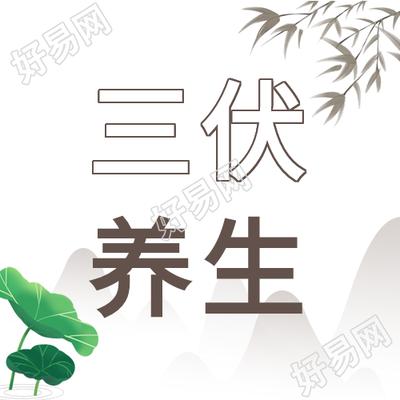 三伏天养生水墨风微信公众号封面次图