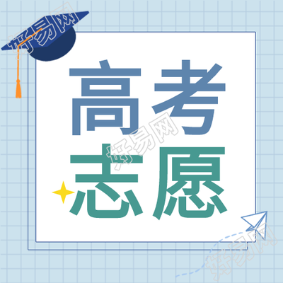 高考填报志愿指南简约网格微信公众号封面次图
