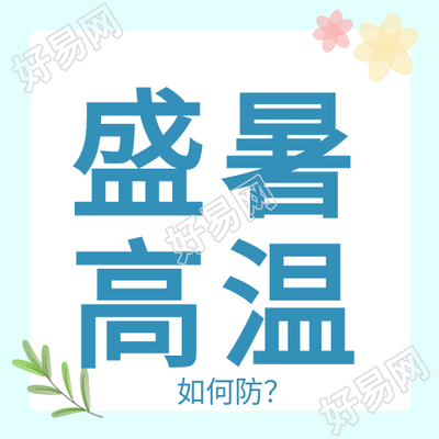 盛夏高温酷暑花朵边框次图