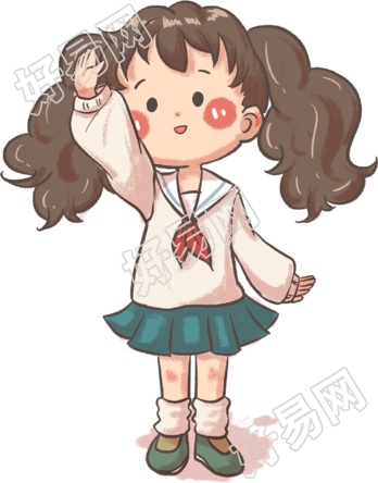 双马尾卡通小女孩