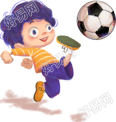 踢足球的男孩
