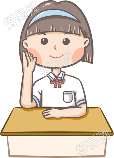 课堂/举手的小女孩