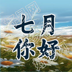 唯美太阳花七月你好创意微信公众号次图