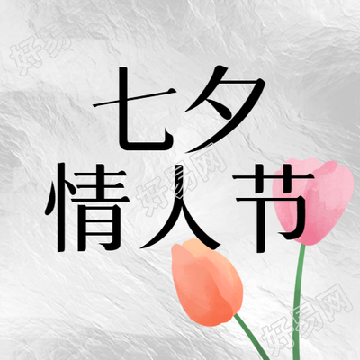 极简风粉色花朵庆祝情人节微信公众号次图