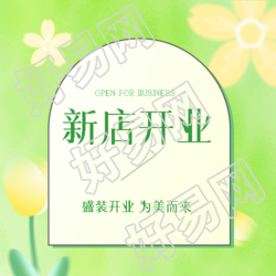 小清新风格新店开业欢迎光临微信公众号次图