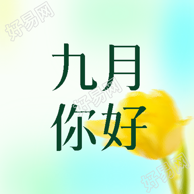 简约黄色小花九月你好遇见秋天微信公众号次图