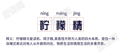 柠檬精网络热词释义田字格首图