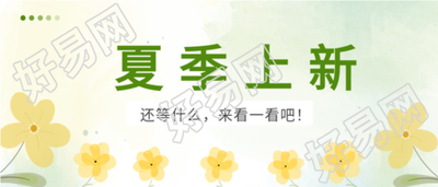 夏季上新清新花朵电商微信公众号封面首图