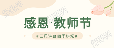 感恩教师节师恩难忘清新简约公众号首图